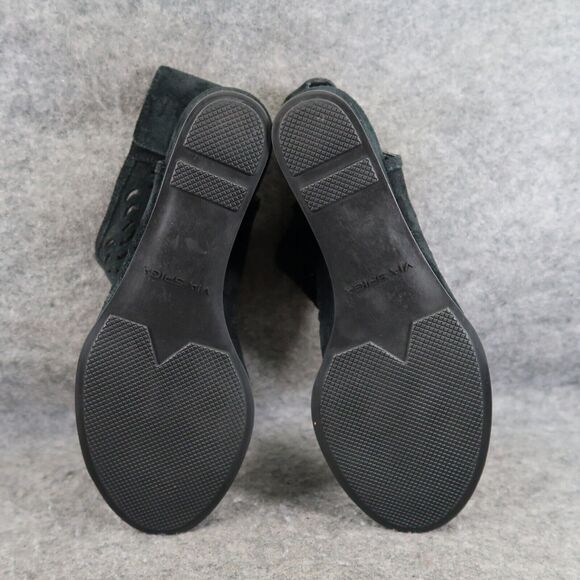 Via Spiga Shoes Womens 9 Sandal Bootie Wedge Ankle Strap Leather Open Toe Black - Picture 11 of 14